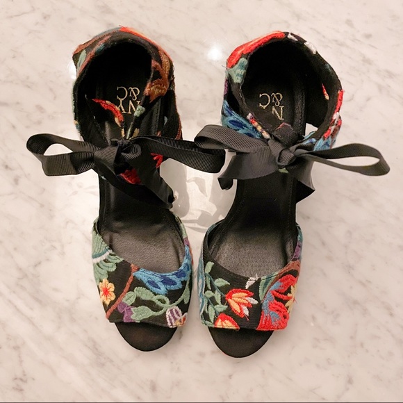 New York & Company Embroidered Platform Sandals - Picture 2 of 9